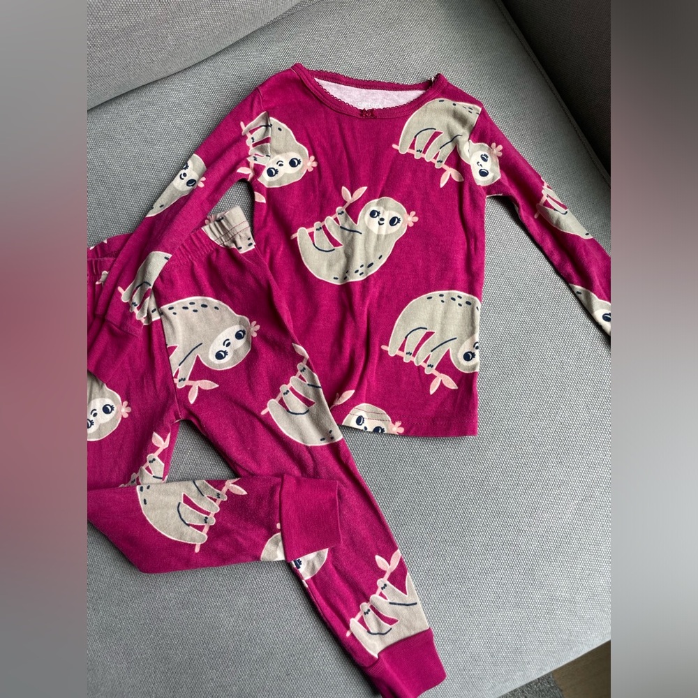 🔥2 for $25🔥NWOT Carter's Girls Sloth Pajama Set